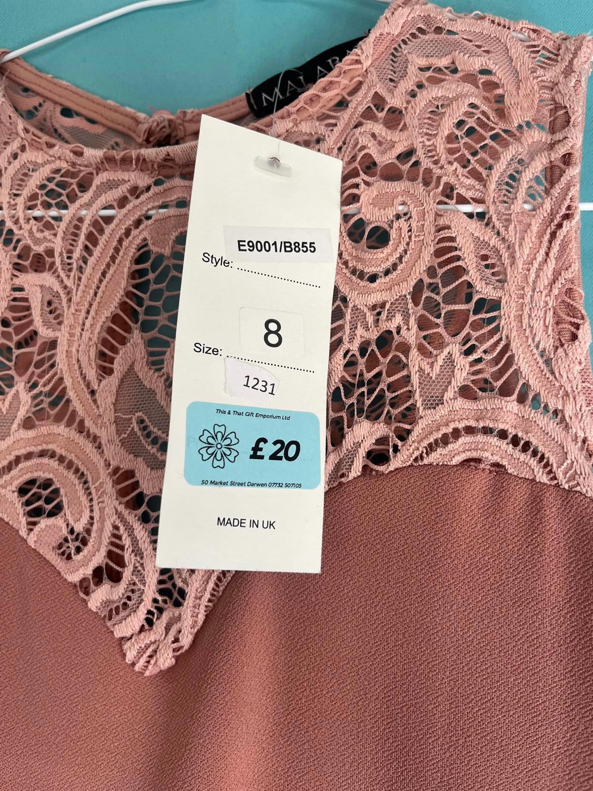 Size 8 pink dress 1231