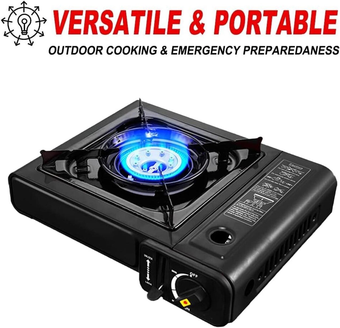 Yinleader Camping Stove Portable Gas Stove backpacking stove With Suitcase Black