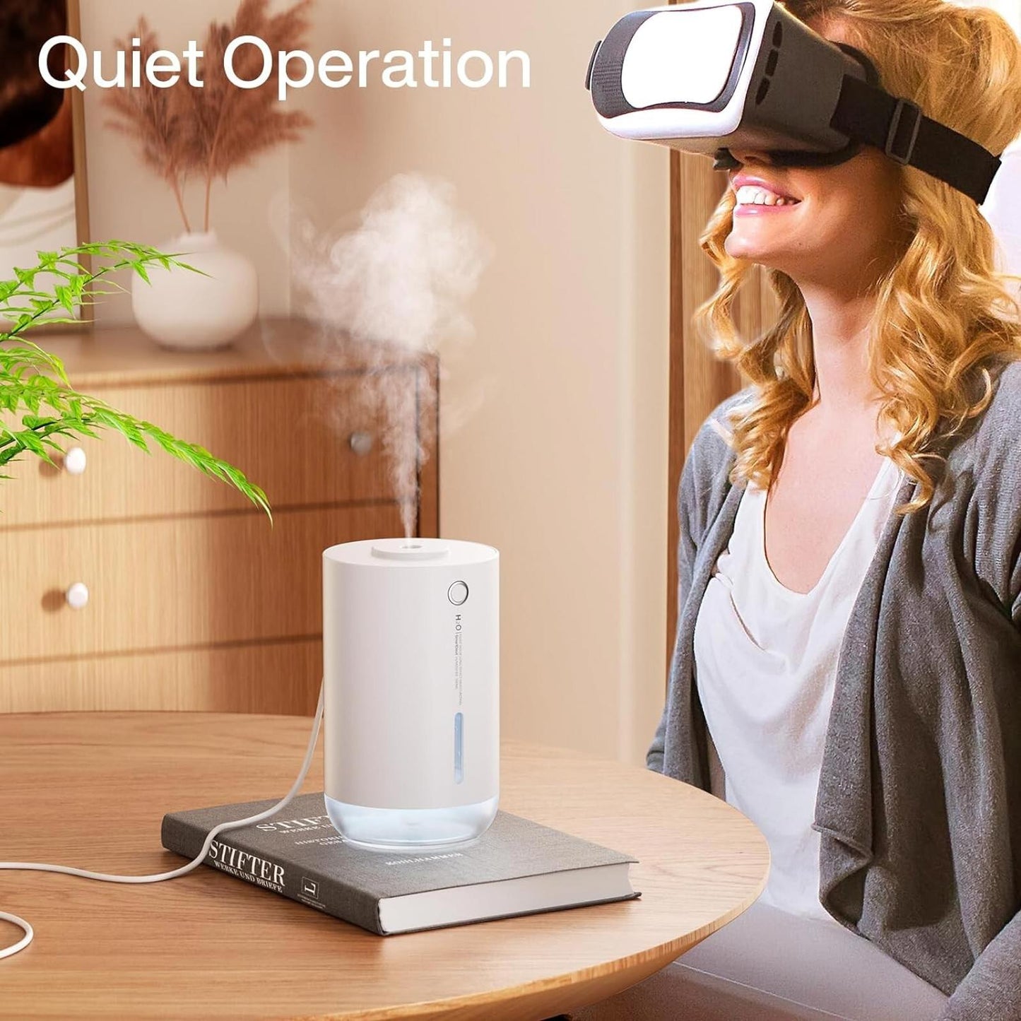 SMARTDEVIL - Humidifiers 500ml for Bedroom, Small Humidifiers, USB, White, New
