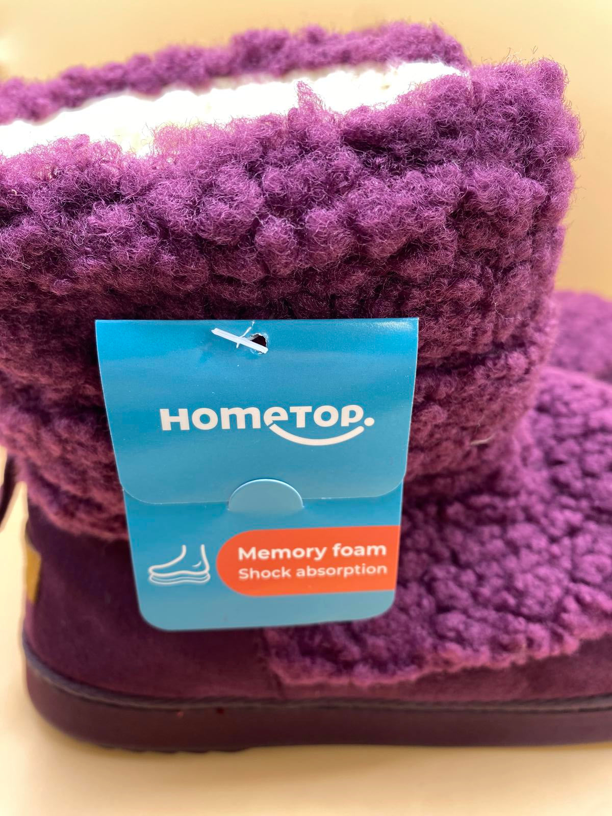Womens Woolen Yarn Knit Bootie Slippers Fleece Memory Foam size 3 - 4 1222