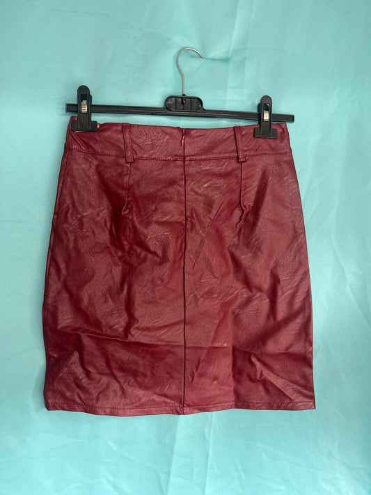 faux leather skirt 1233