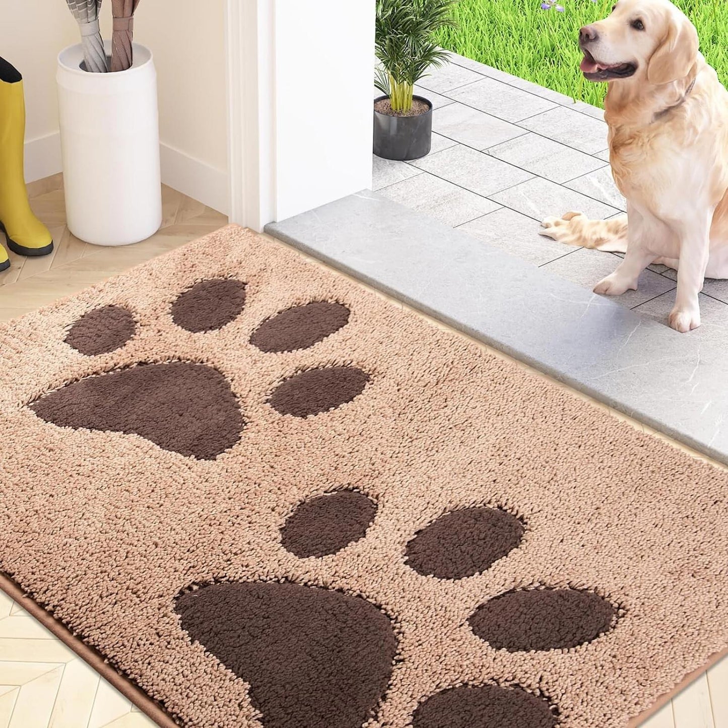 FCSDETAIL Dirt Trapper Indoor Door Mat 50 x 80 cm Colours L-Brown + D-Brown