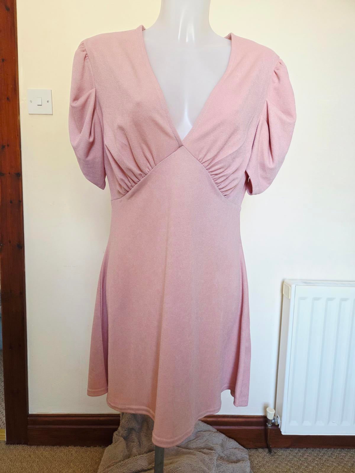 Long Pink short sleeved Top 2017 2047