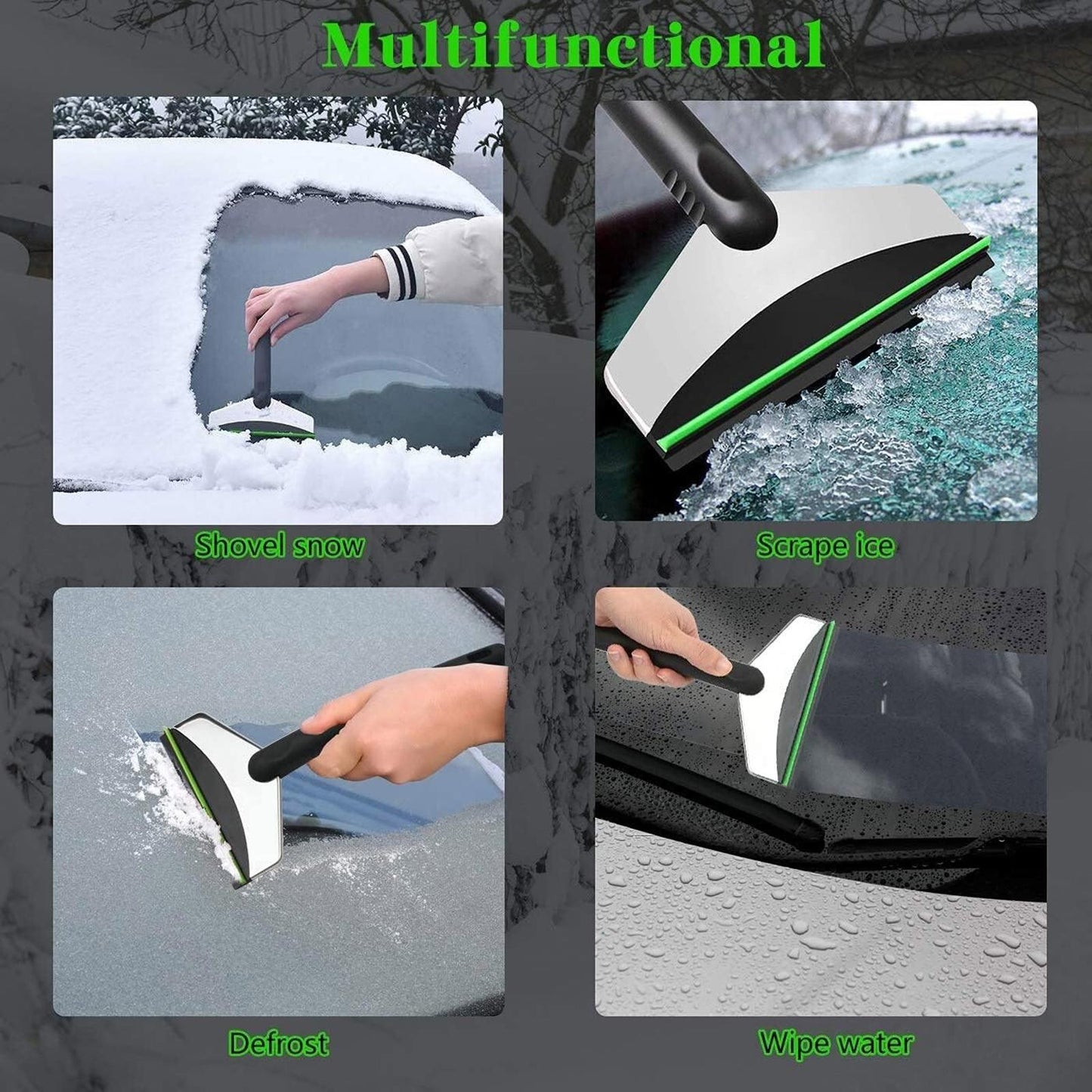 oumuik ICE SCRAPER Windscreen Frost Window Snow De-Icer Winter Car/Van/Taxi