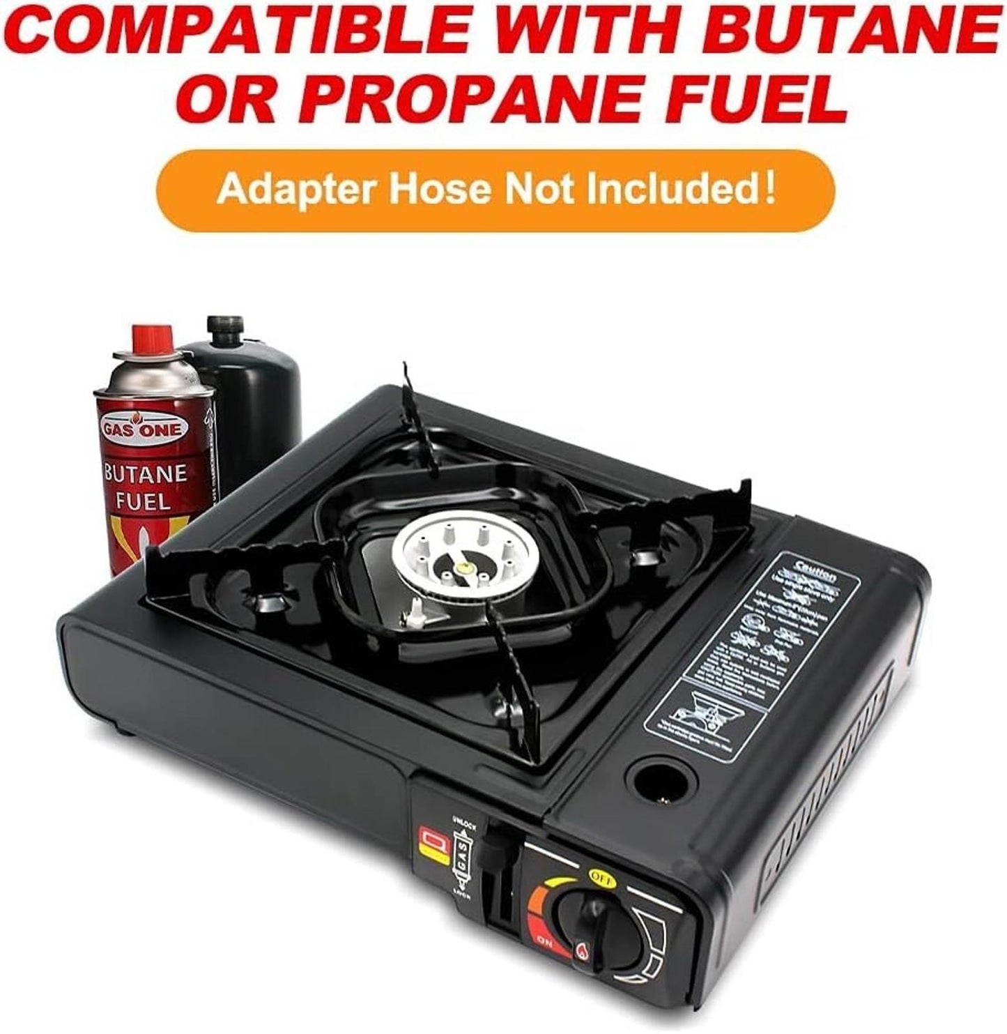 Yinleader Camping Stove Portable Gas Stove backpacking stove With Suitcase Black