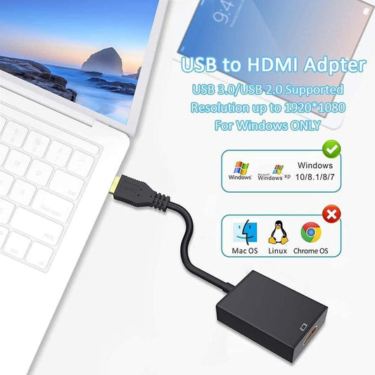 USB 3.0 To HDMI Audio Video Adaptor Converter Cable For PC HDTV 1080P UK