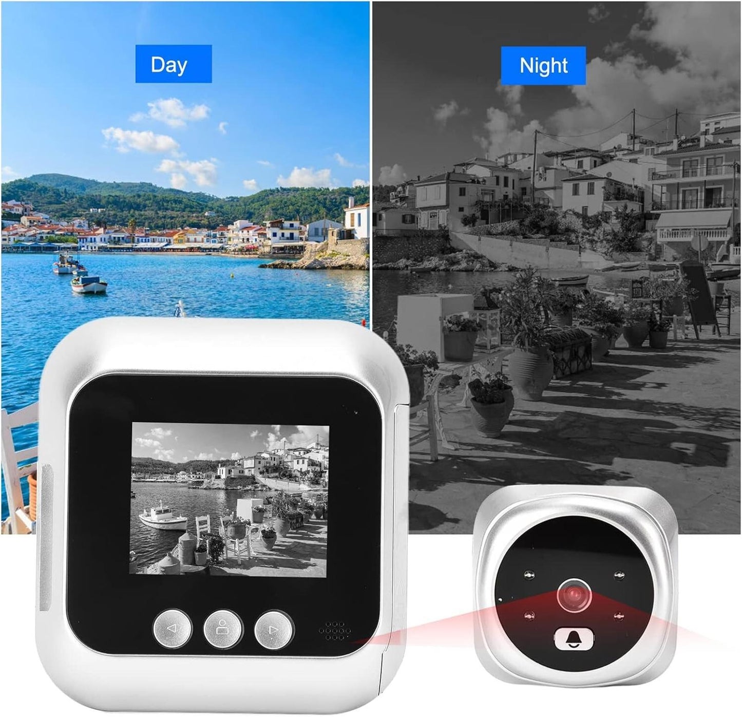 Video Door Peephole Viewer 2.8 Inch LCD Screen 135 Degree Digital Night Doorbell