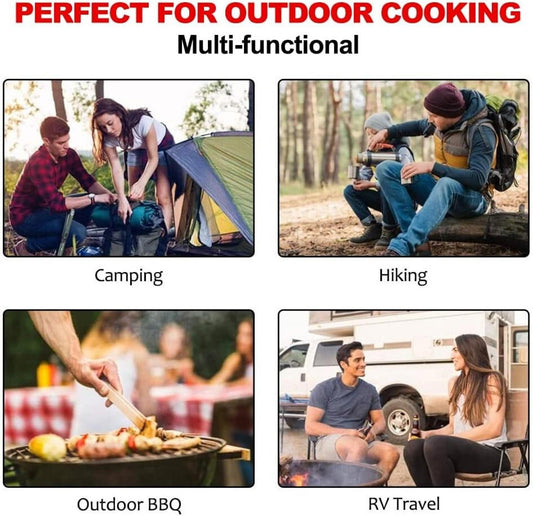 Yinleader Camping Stove Portable Gas Stove backpacking stove With Suitcase Black