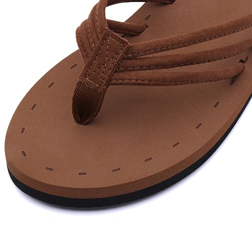 Harssidanzar Ladies Flip Flops Summer Beach Thong Sandals Lightweight with Arch Support KL221UK|B0CB3Z4DXQ