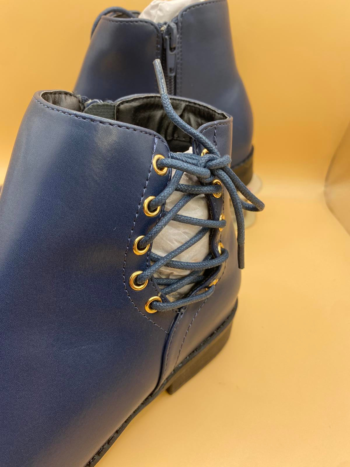 Zip up ankle boots with lace sides 1199