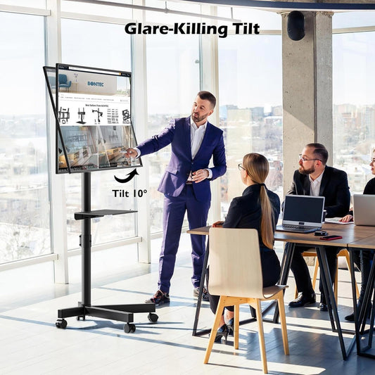 Mobile TV Stand on Wheels Tilt Rolling Up to 25KG VESA 400x400mm 23-60 inch