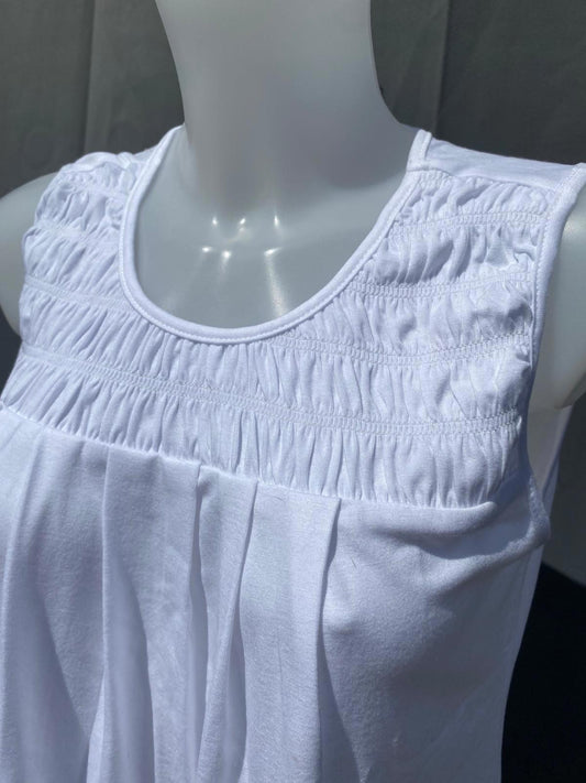 sleeveless pleated top 1179