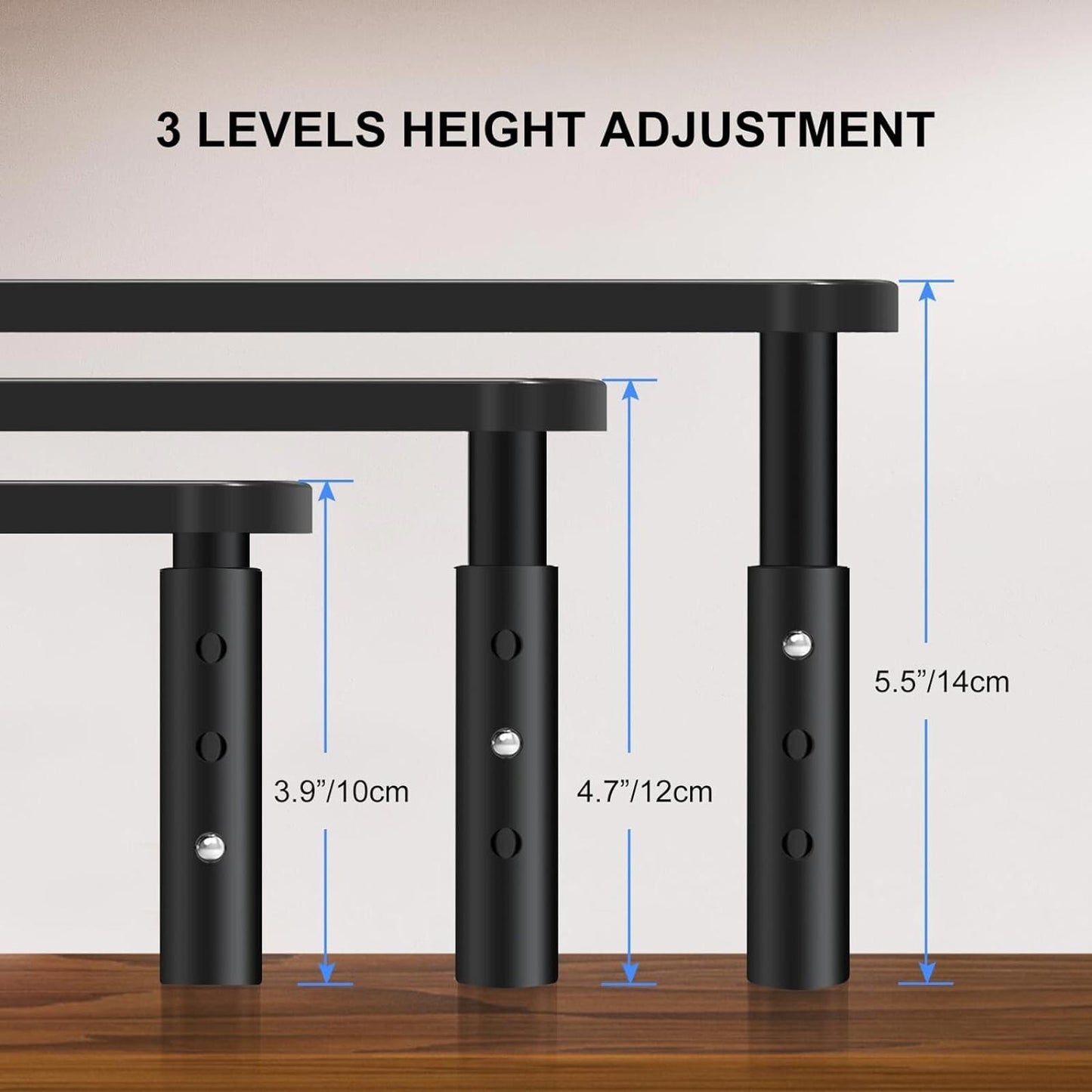 Bracwiser Monitor Stand Riser, Metal Computer Stand, 3 Height Large Universal