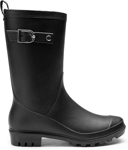 DREAM PAIRS Wellington Boots Women, Mid Calf Welly, Outdoor Wellies, Rain Boots and Garden Boots, Muck Waterproof Boots