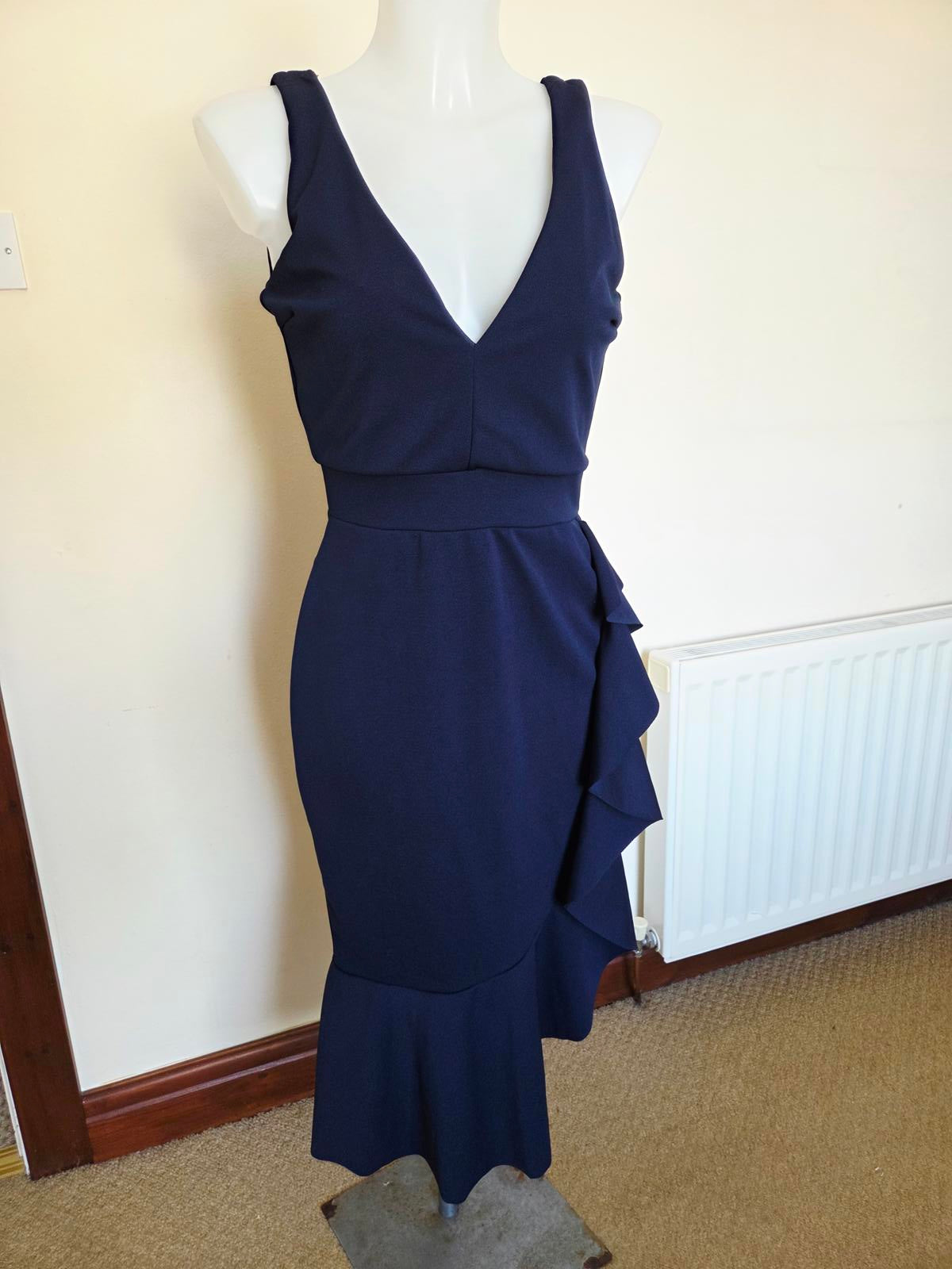 Size 10 Navy Blue strappie Formal dress 2137