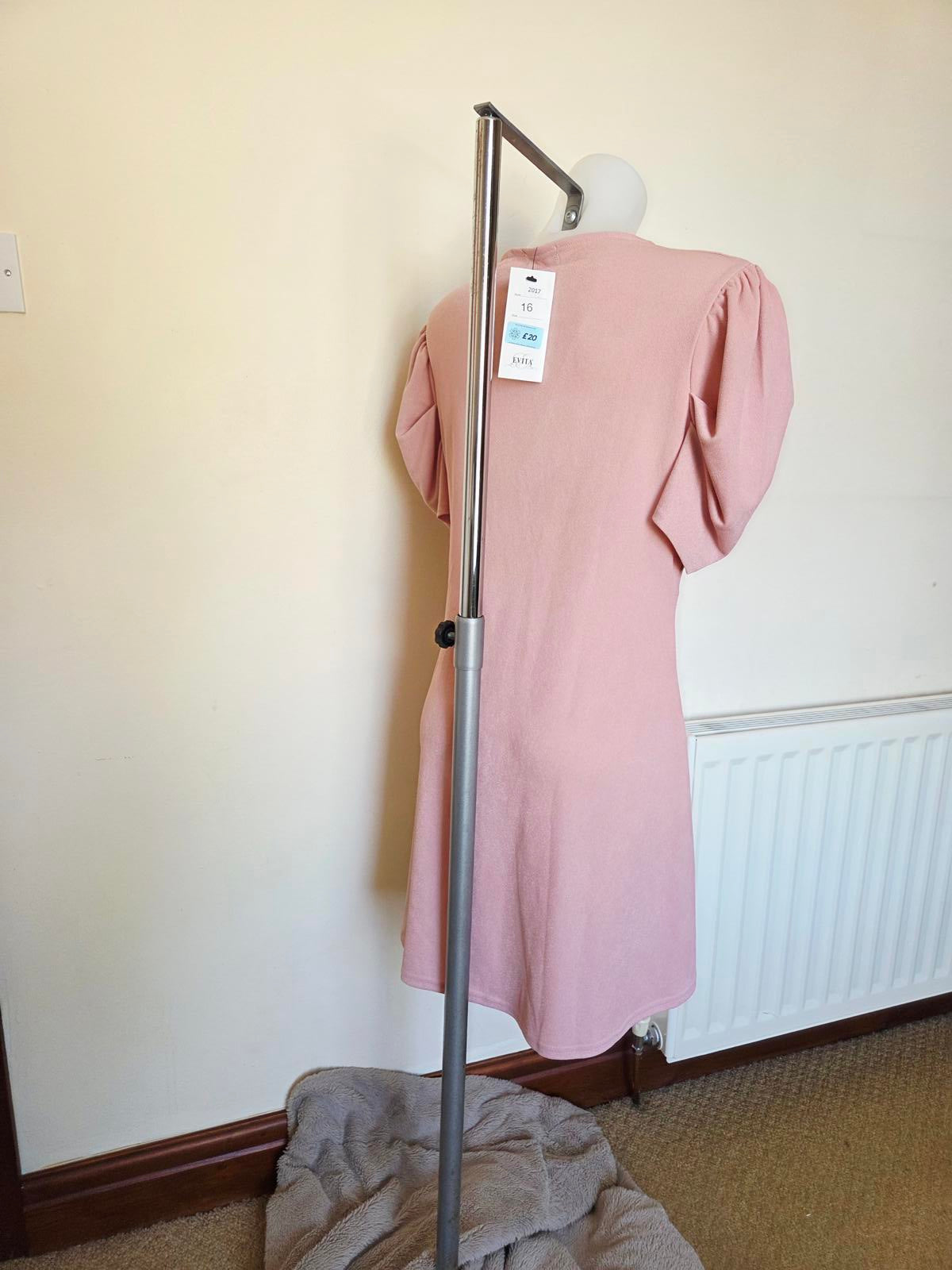 Long Pink short sleeved Top 2017 2047