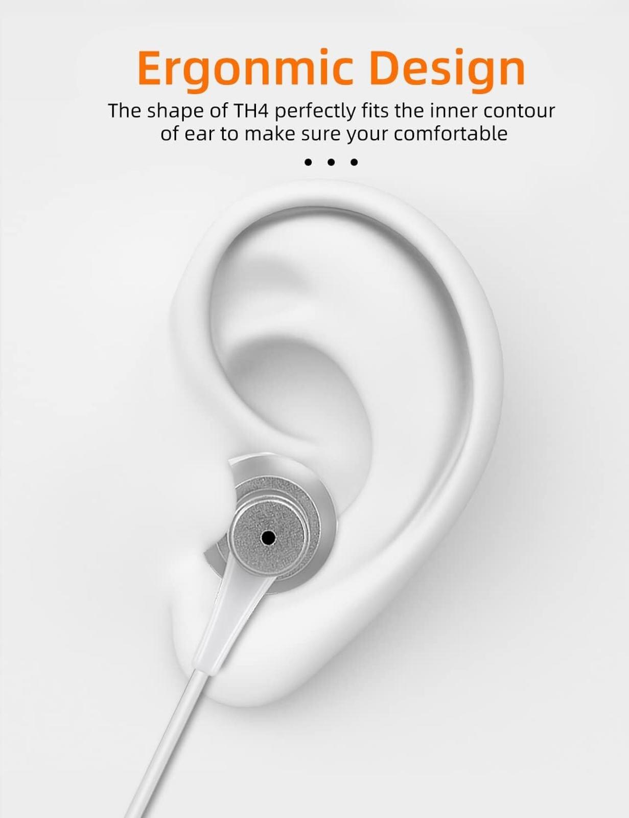 MAS CARNEY USB C Headphones TH4, Built-in Digital Chipset and Microphone, Black.