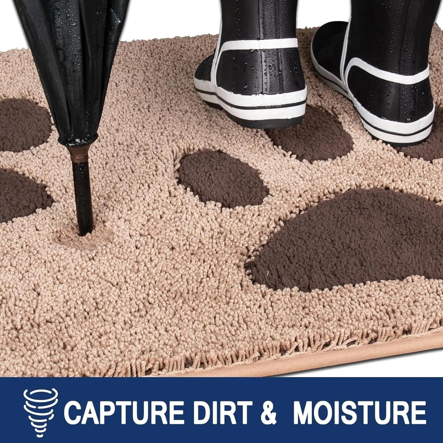 FCSDETAIL Dirt Trapper Indoor Door Mat 50 x 80 cm Colours L-Brown + D-Brown