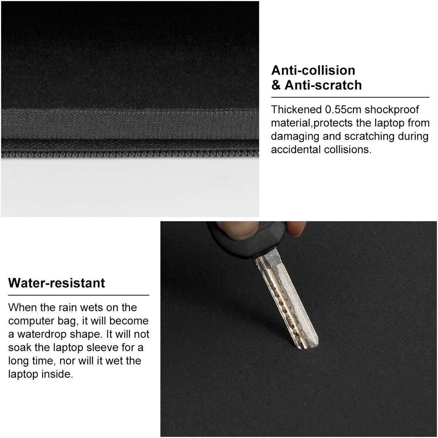 AULEEP Laptop Sleeves, 13 - 14Inch, Tablet Carrying sleeve, Black