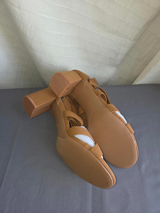 Rodawu Brown Size Open Toe Heels 2362