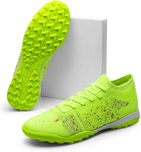 DREAM PAIRS Men Football Shoes, Outdoor Soccer Shoes for Athletes and Teen, Professional Fashion Trainer Running Shoes for School and Sport Shoes