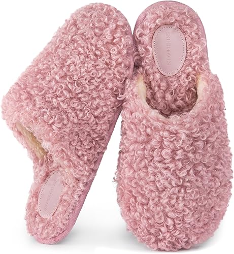 Snug Leaves Women's Scuff 7-8 Slippers pink