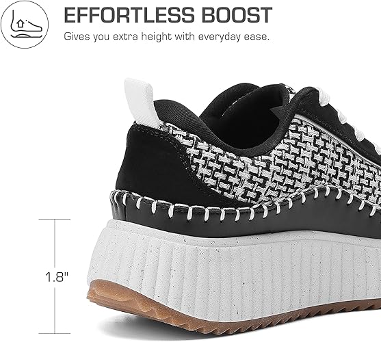 DREAM PAIRS Womens Trainers Platform Trainers Casual Fashion Road Running Shoes for Women SDFN2379W