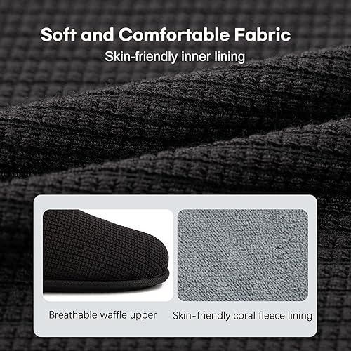 LongBay Men's Two-Tone Slippers Cozy Memory Foam House Shoes size 12-13