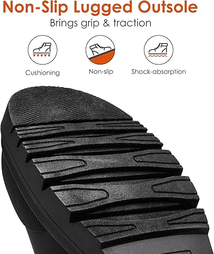 DREAM PAIRS Women's Snow Boots, Smooth PU Thick Sole with Strap Trim on The RIST