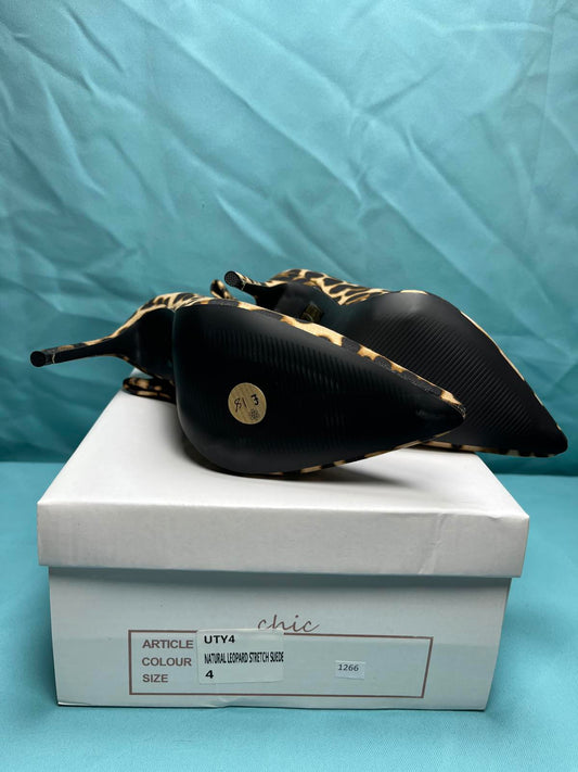 Woman's size 4 leopard print lycra boots 1266