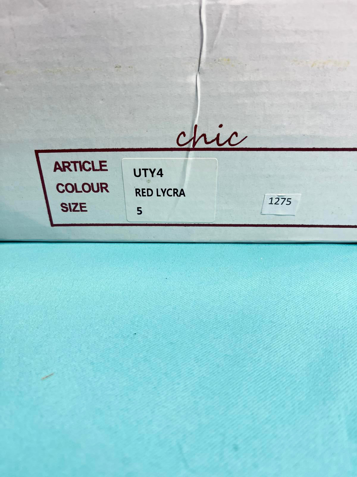 Woman's size 5 Red lycra boots 1275