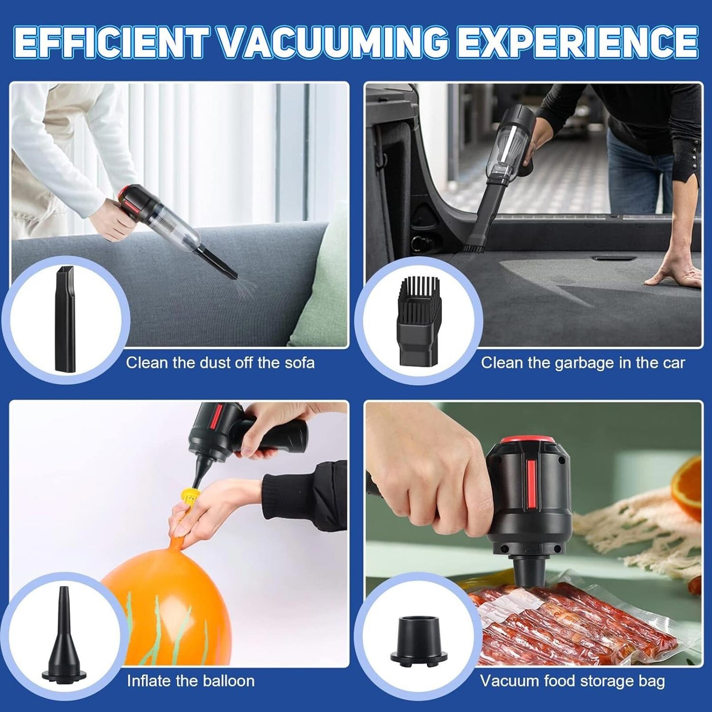 RaMokey - Handheld Vacuum Cordless, Mini Car Vacuum Cleaner, Rechargeable, New.