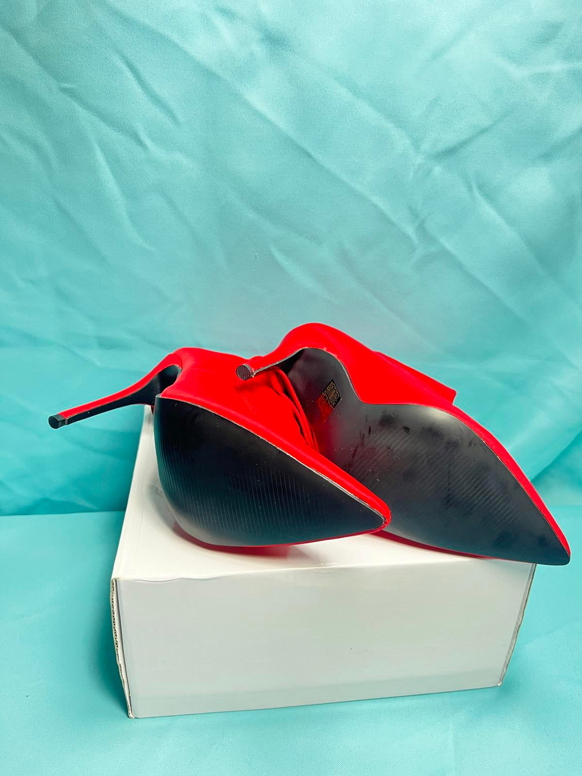 Woman's size 5 Red lycra boots 1275