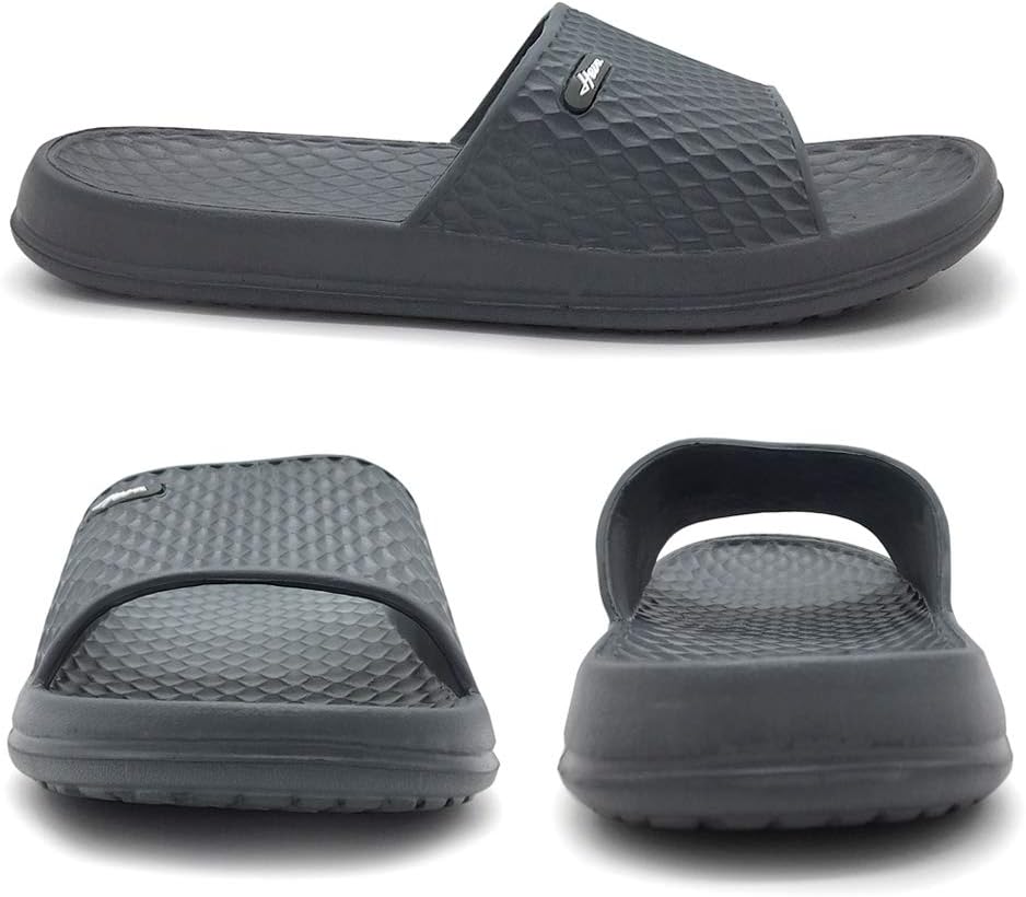 HEVA Shower Slippers Slide Sandals Mens Open Toe Bathroom Beach Indoor House Shoes