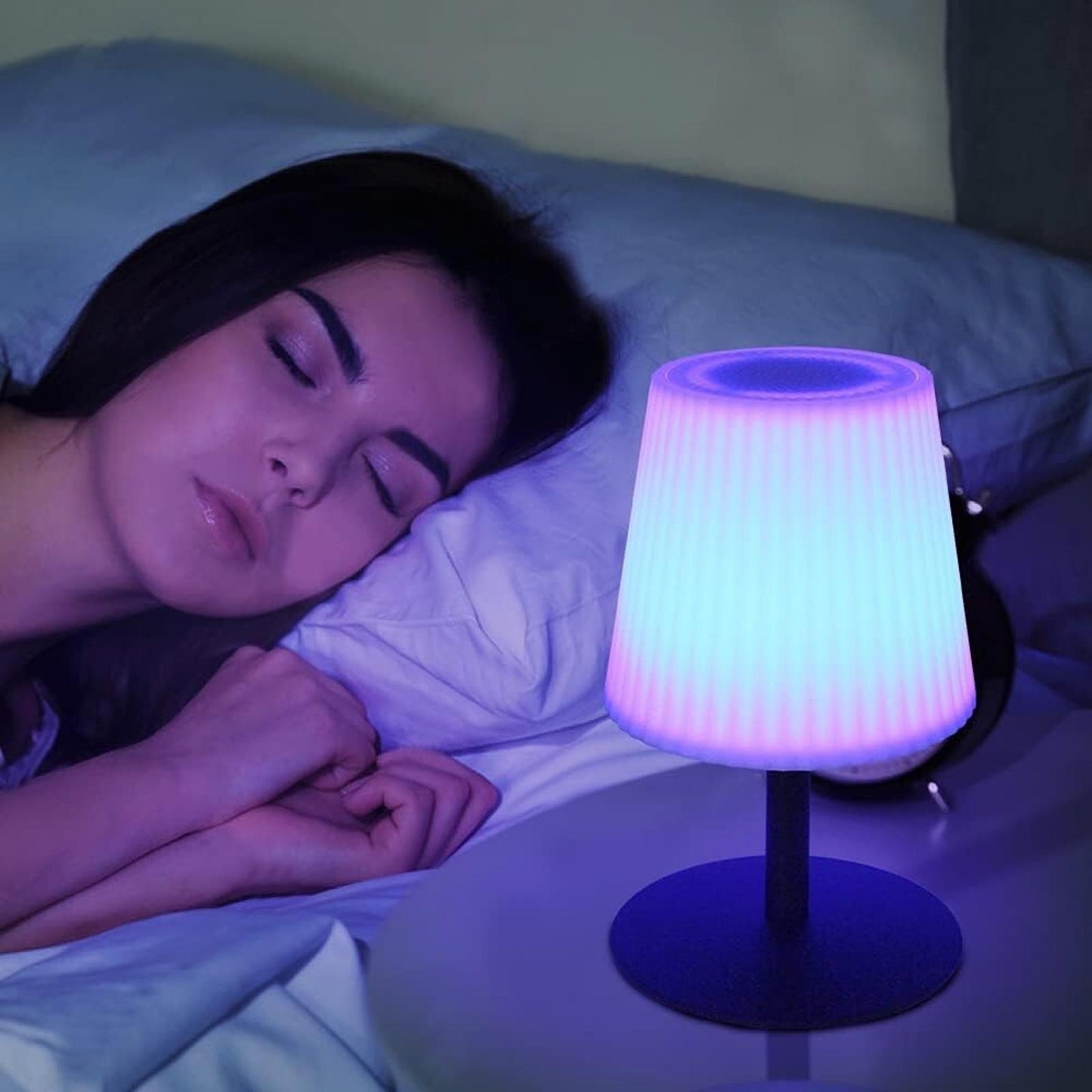 uuffoo RGB Table Lamp Bluetooth Speaker Rechargeable Night Light Remote Wireless