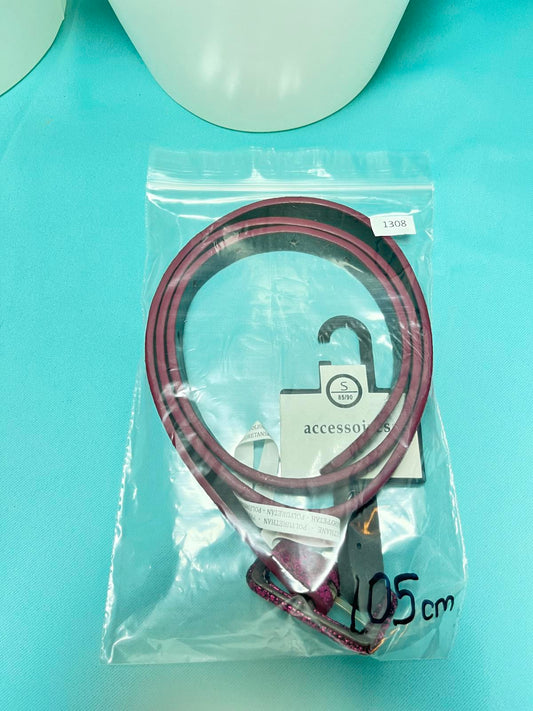 Woman's Thin Pink Buckle Belt Size Small 110cm 1308