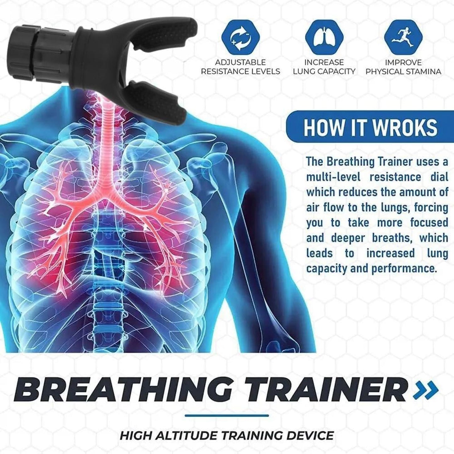 Diving Breathing Exercise Lung Trainer Hypoxia Training Healthy Care Sport