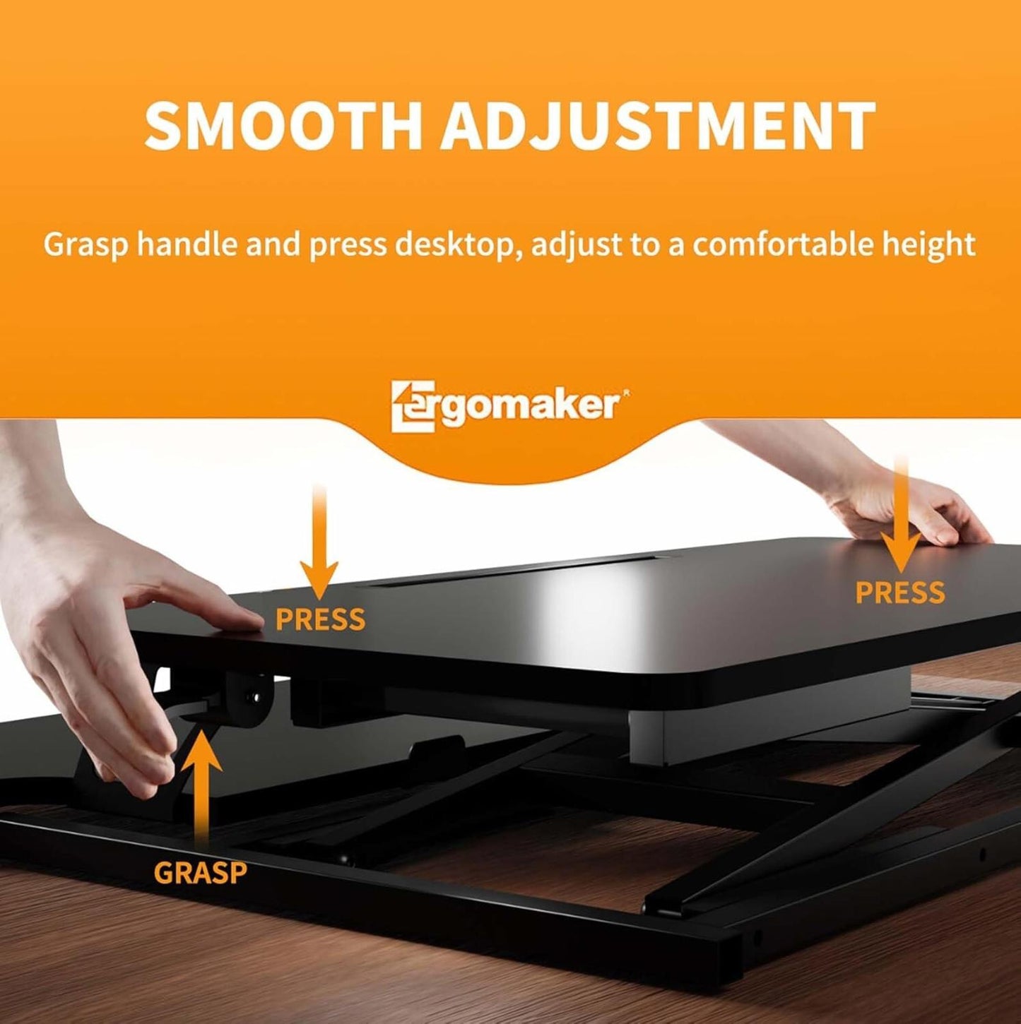 ERGOMAKER Height Adjustable Standing Desk Converter - 81cm (32 Inch)