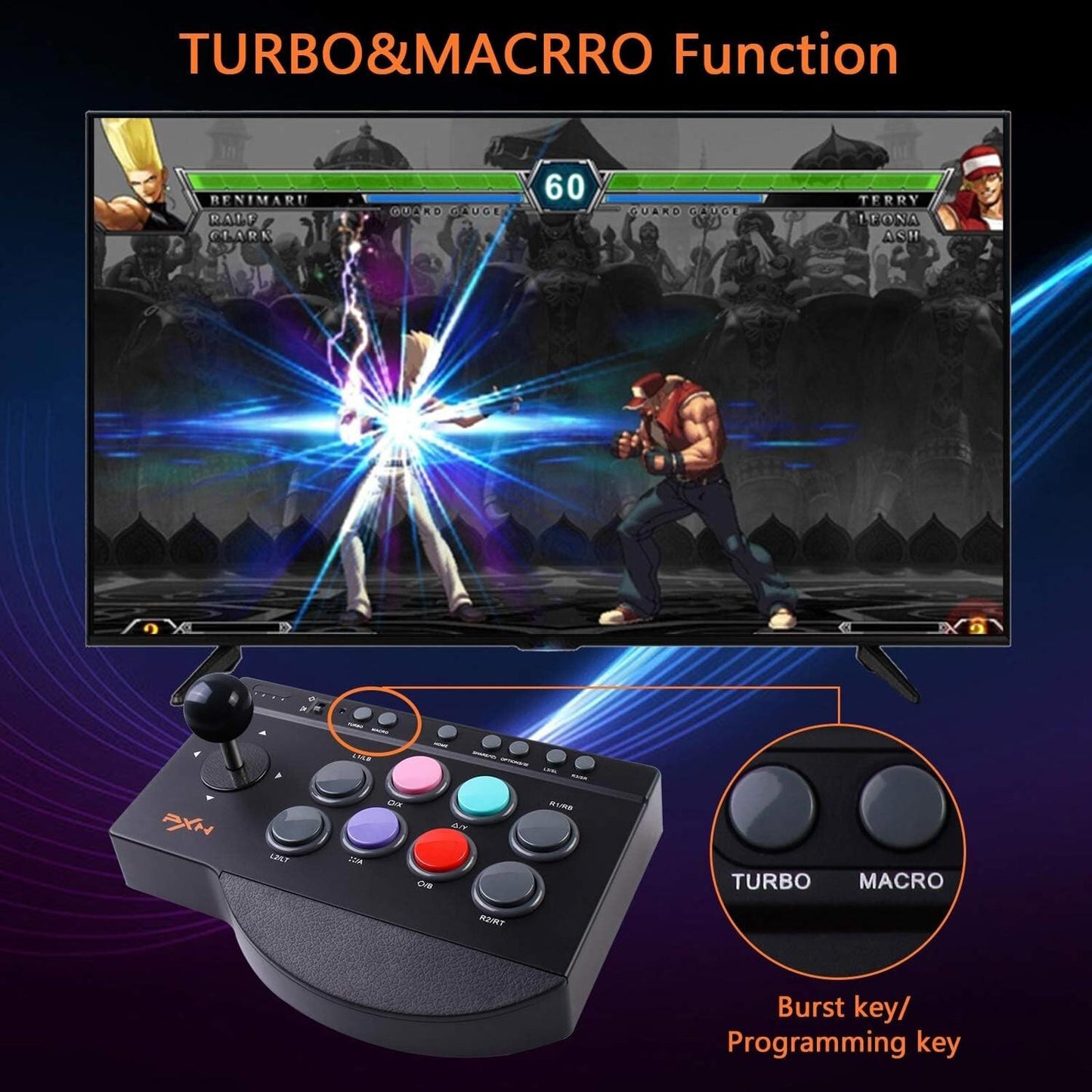 OPENED BOX PXN Arcade Joystick PXN 0082 Arcade Fight Stick Joystick Controller