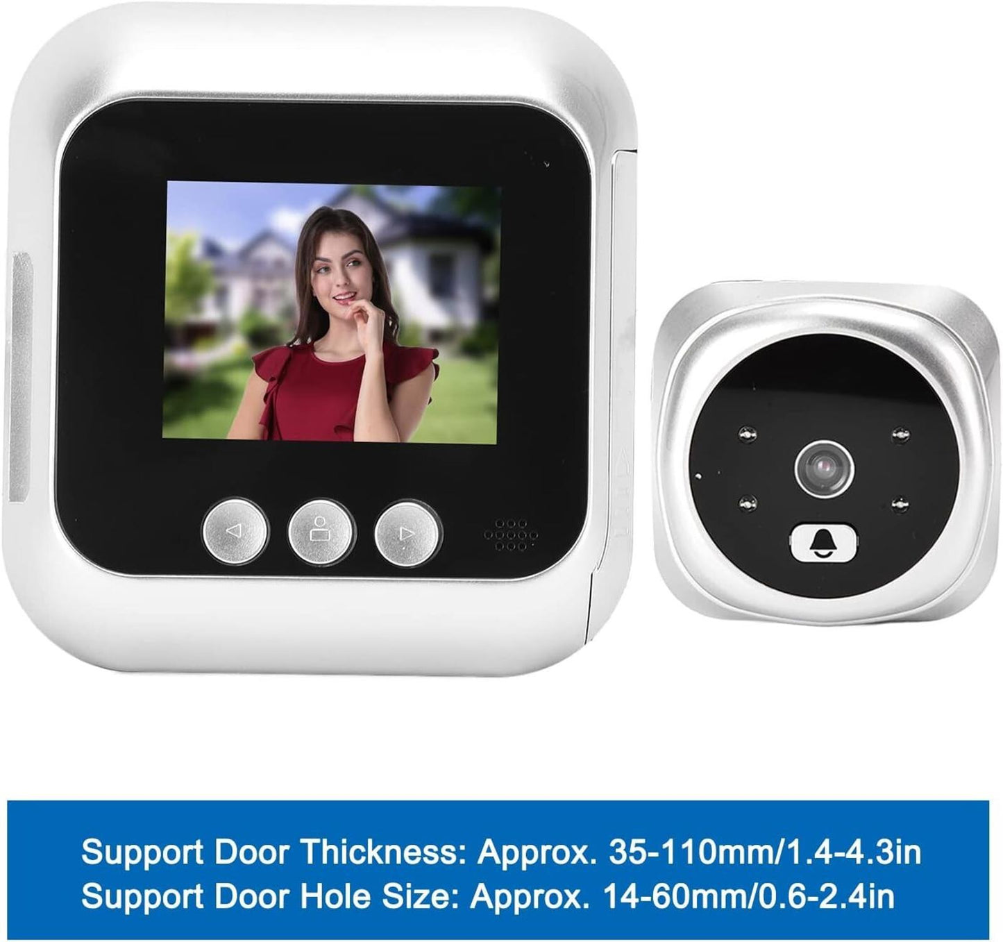 Video Door Peephole Viewer 2.8 Inch LCD Screen 135 Degree Digital Night Doorbell