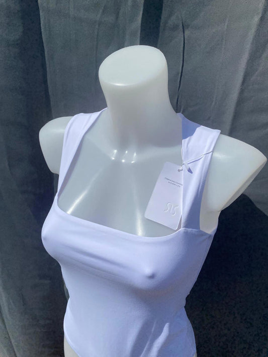 sleeveless body suit square neck 1184