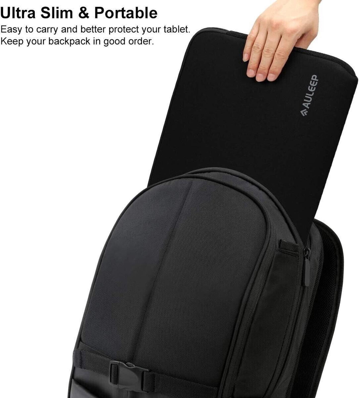 AULEEP Laptop Sleeves, 13 - 14Inch, Tablet Carrying sleeve, Black