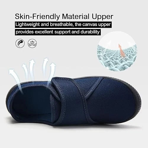Kids Trainers Hook and Loop PE Pumps School Shoes Gym Plimsolls children Navy