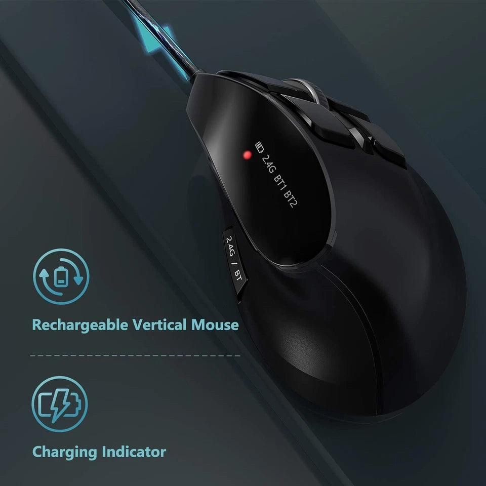 Seenda Ergonomic Mouse Wireless, Rechargeable Vertical Mouse