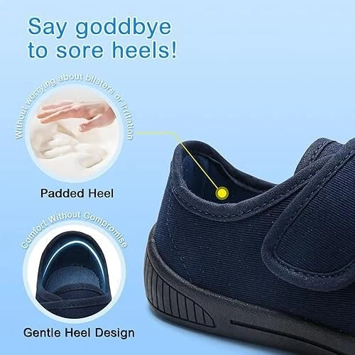 Kids Trainers Hook and Loop PE Pumps School Shoes Gym Plimsolls children Navy