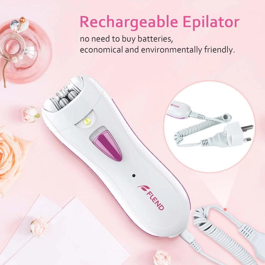 FLEND - Epilator Smooth Glide, Rechargeable Epilator for Women