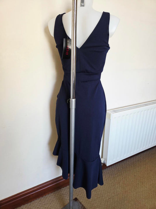 Size 10 Navy Blue strappie Formal dress 2137