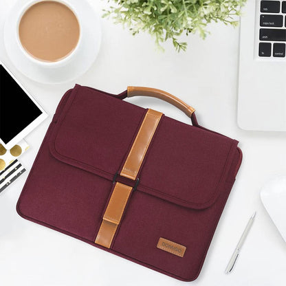DOMISO 15.6" Laptop Sleeve Case Bag Work Portable Lightweight  purple canvas
