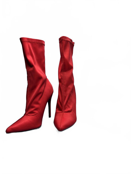 Woman's size 3 Red lycra boots 2462