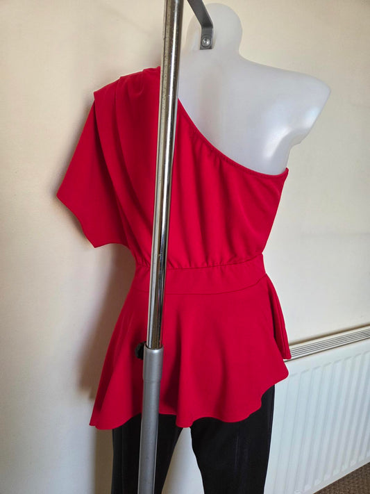 Red  (Of one Shoulder type) top 2198